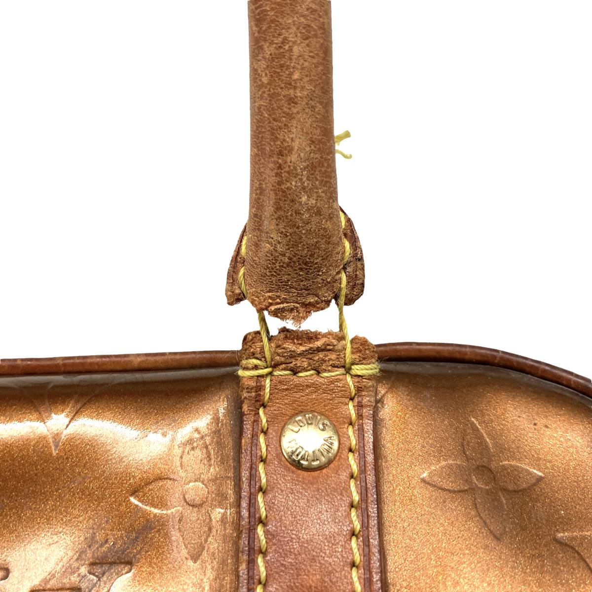 ジャンク ルイヴィトン LOUIS VUITTON ヴェルニ ブロンズ レザー 