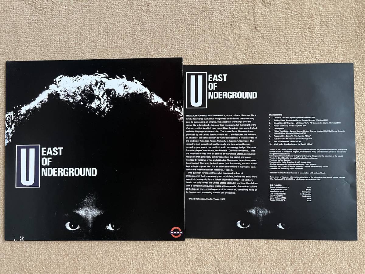EAST OF UNDERGROUND レコード LP レアファンク East Of Underground