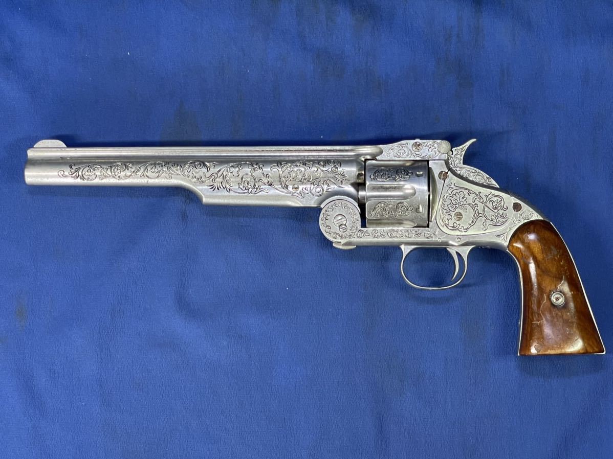 フランクリンミント ワイアットアープ44リボルバー『 S&W Model No3中折れ式リボルバー装飾銃 』木製グリップ