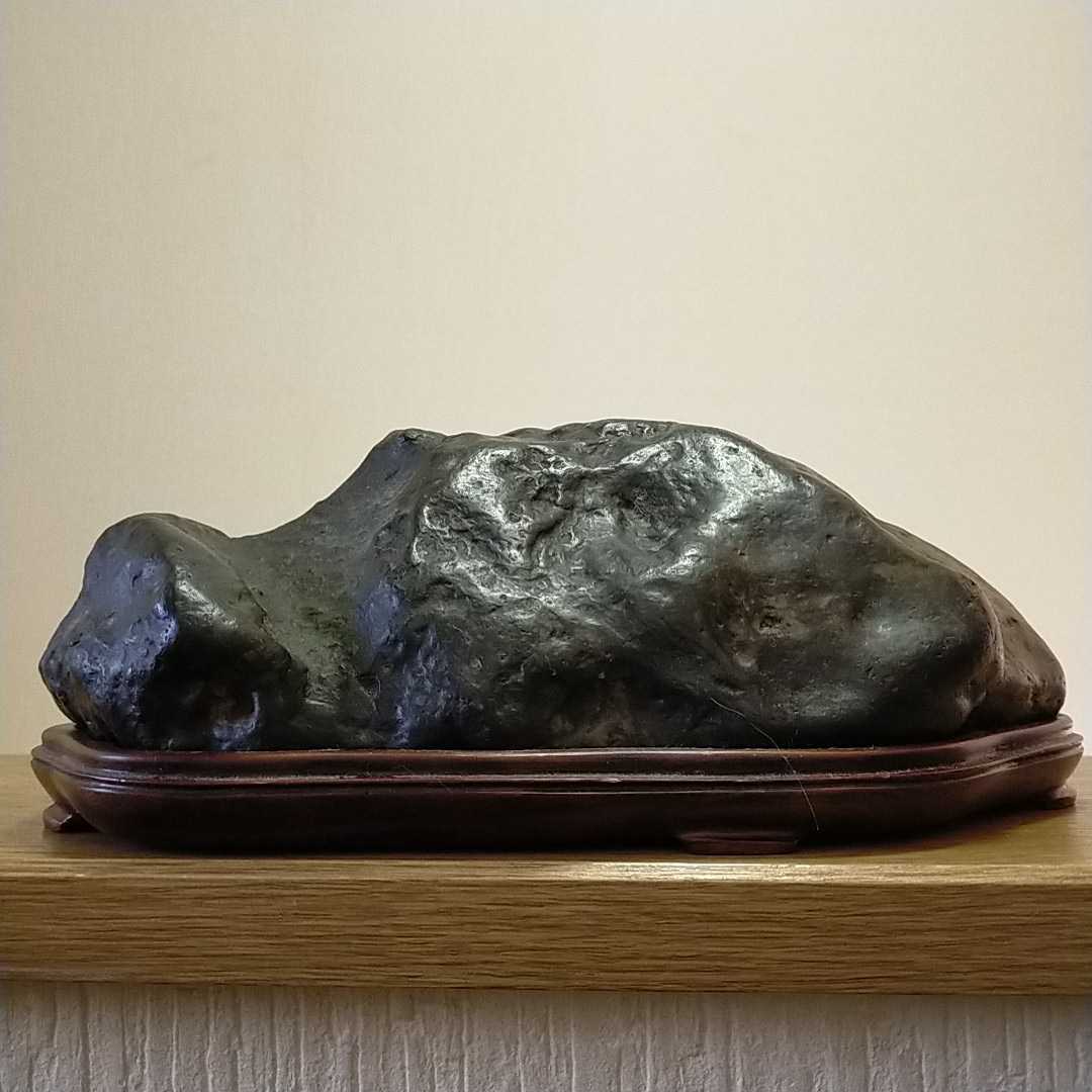 信濃美術石博物館】水石 盆栽 神居古潭石 ウブ 横23×高10×奥行16(cm