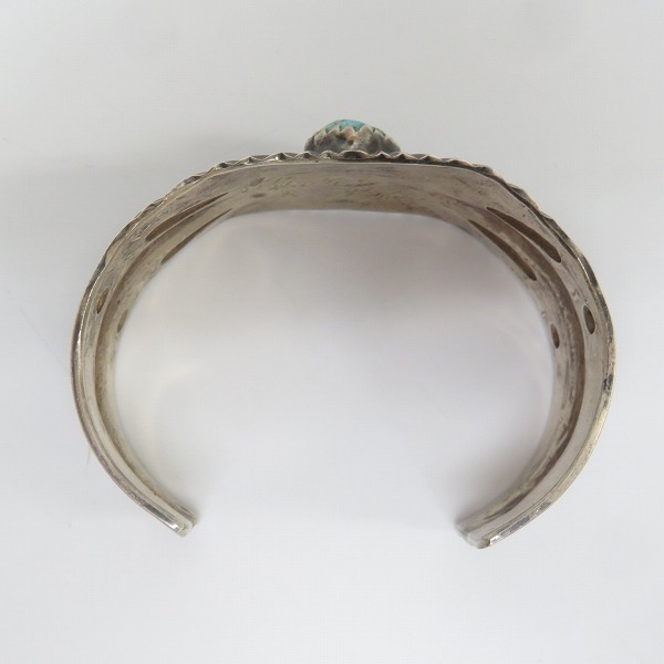 BIG | 15年製 HAND⁄ビッグハンド バングル シルバー フェザー 石