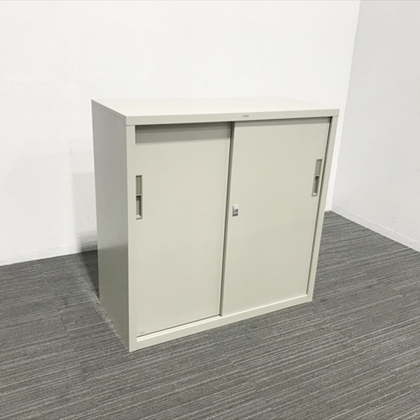 送料込　匿名発送　NAIKI 引き違い書庫 HS-HG33J ＋　ベース 引き戸 ナイキ 0 ローキャビネット／引き違い ナイキ⁄NAIKI HS53-NG 中古