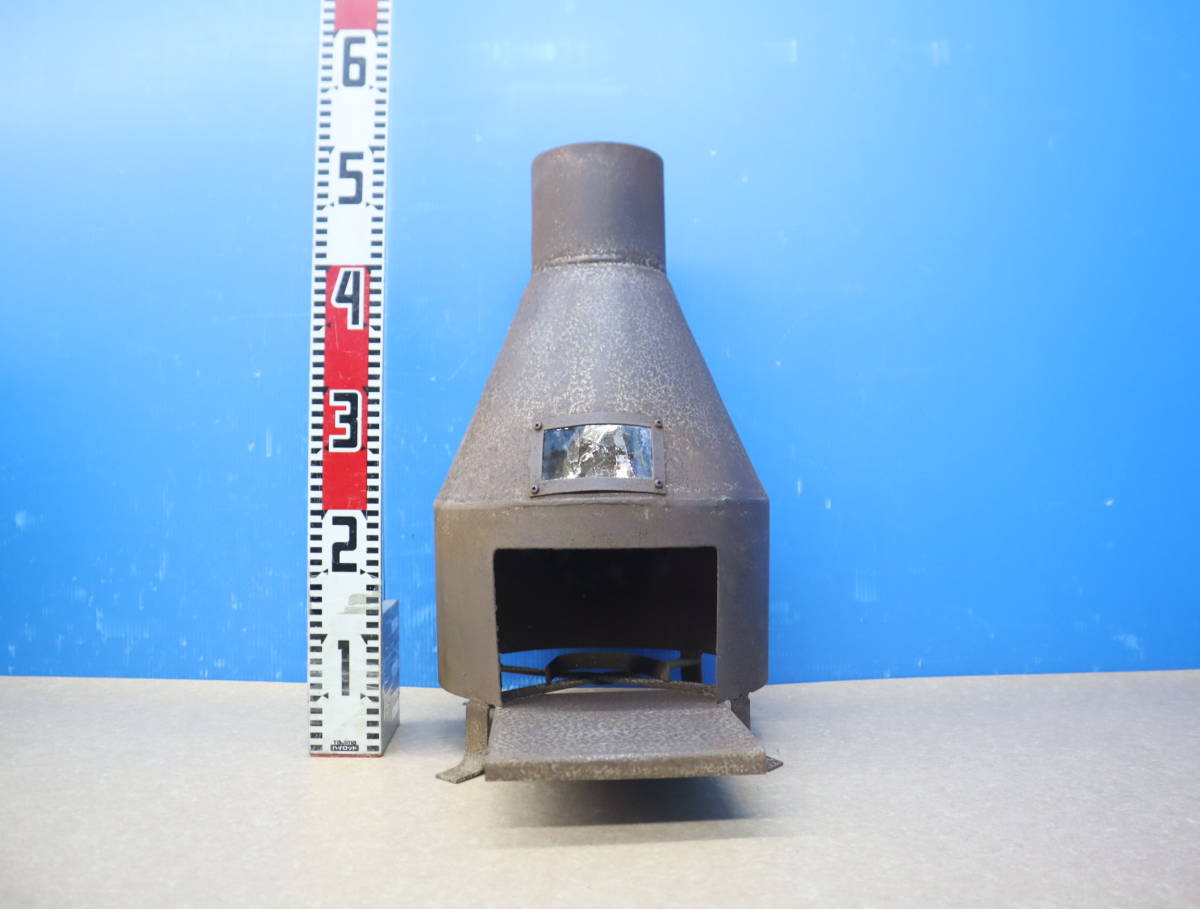 ▽昭和 レトロ ｜ロケット ストーブ｜ 焚火 薪 ストーブ｜鉄製 暖炉 