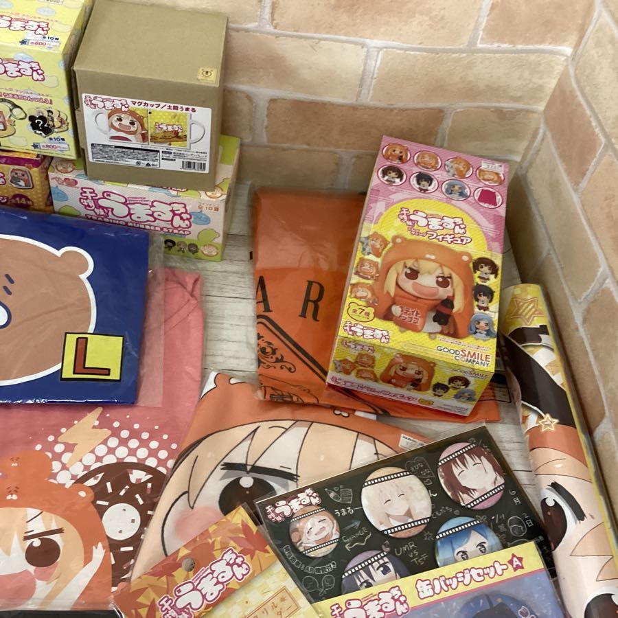 【現状】干物妹!うまるちゃん グッズ まとめ売り Tシャツ 缶バッジ アクリルキーホルダー マグカップ フィギュア トートバッグ 他