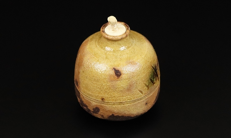 各務周海】秀逸作 黄瀬戸振出 希少品！ 共箱 保証 古作 黄瀬戸輪花皿
