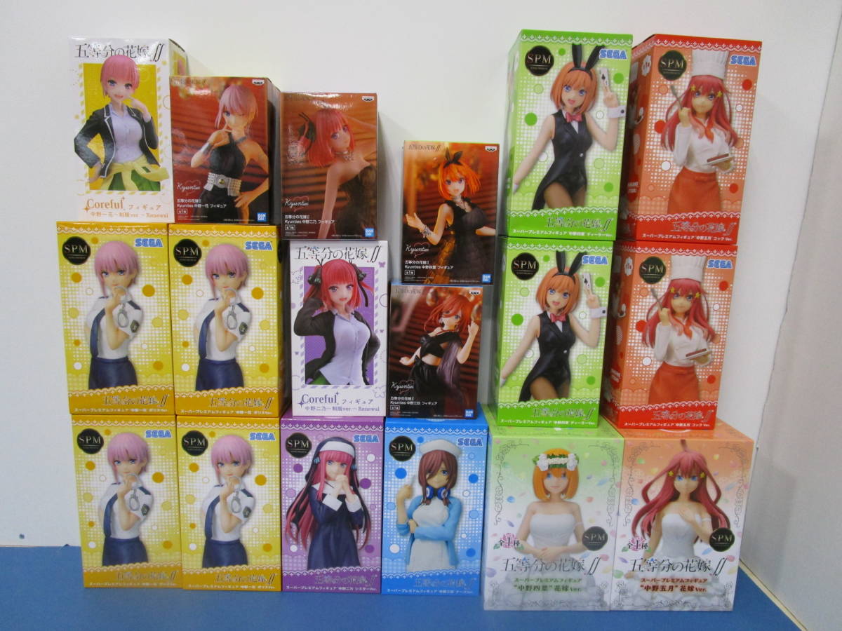 定番人気，SALE 五等分の花嫁 フィギュア 18体 まとめ Coreful SPM Kyunties 一花/二乃/三玖/四葉/五月 制服/シスター/ディーラー/コック/花嫁 等(その他)｜売買されたオークション情報、yahooの商品情報をアーカイ その他