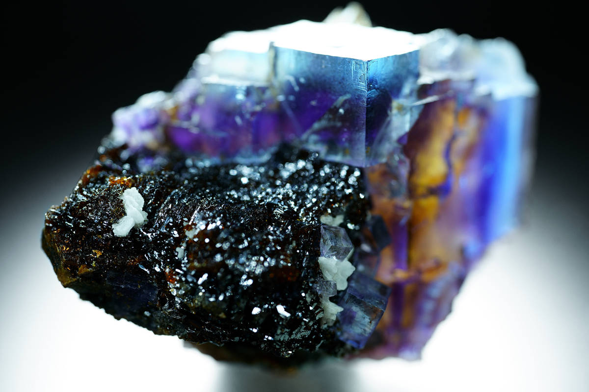 鉱物標本】ミネルバNo.1 イリノイ産フローライト その1 まっくろく 