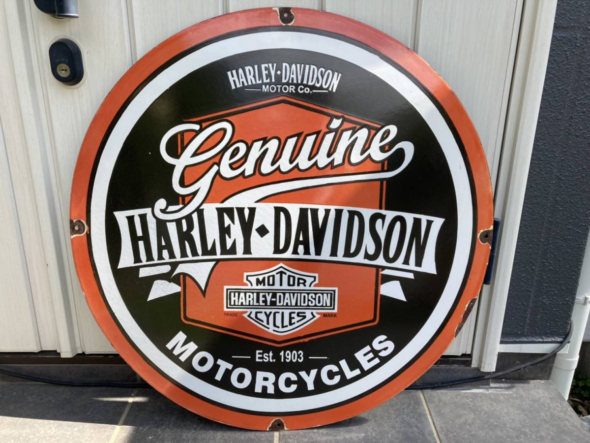 ハーレーダビッドソン 看板 Harley ビンテージ Davidson 大型 ダート 