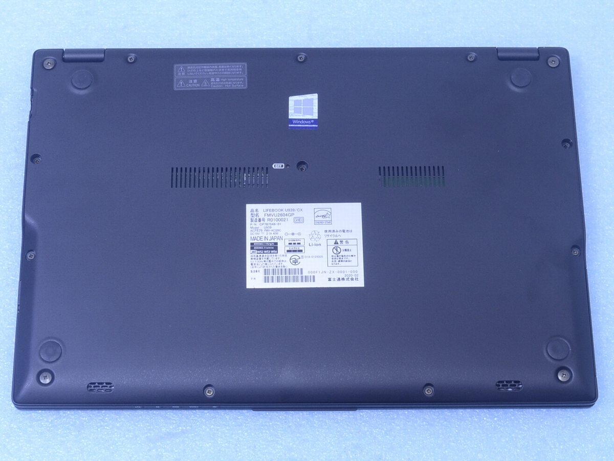 超軽量・極薄♥富士通 U939⁄CX 8世代i5 8G 256G Win11 超軽量・