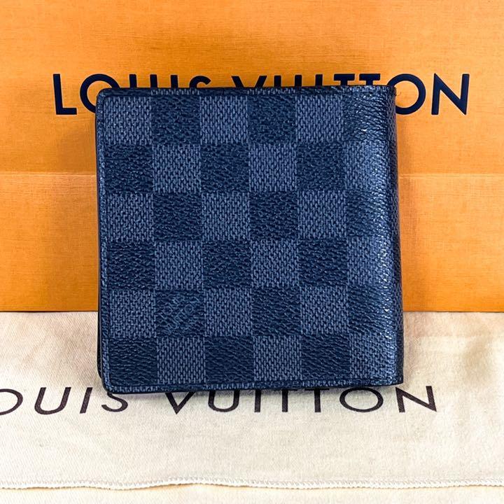 【美品】Vuitton ルイヴィトン 折り財布 ダミエ グラフィット ポルトフォイユ マルコ メンズ N62664 札入れ 1円スタート 1スタ 1円～ ダミエ ルイヴィトン 二つ折り財布 ヨドバシ N62664 ポルトフォイユミュルティプル