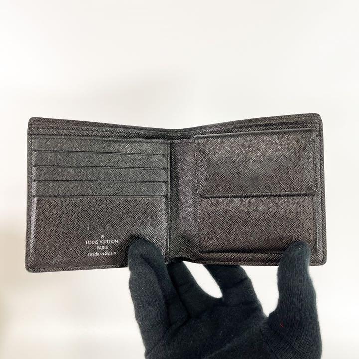 【美品】Vuitton ルイヴィトン 折り財布 ダミエ グラフィット ポルトフォイユ マルコ メンズ N62664 札入れ 1円スタート 1スタ 1円～ ダミエ ルイヴィトン 二つ折り財布 ヨドバシ N62664 ポルトフォイユミュルティプル