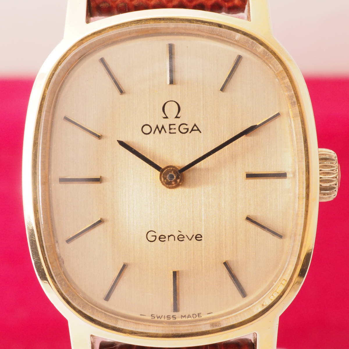 OMEGA Geneveオメガジュネーブレディス手巻き腕時計動く