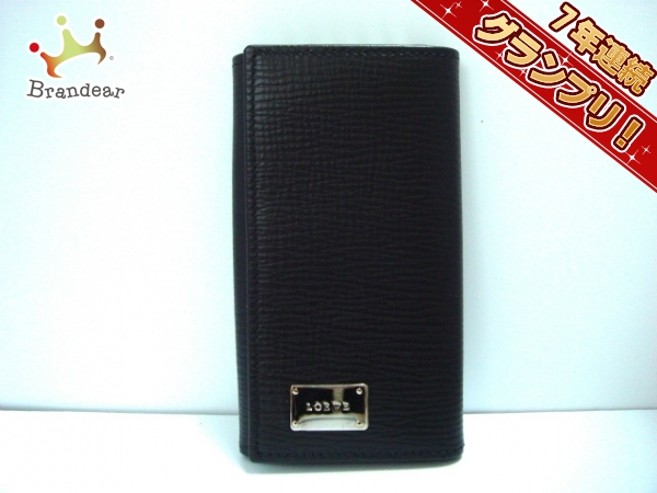 ロエベ キーケース 美品 黒 6連フック レザー LOEWE