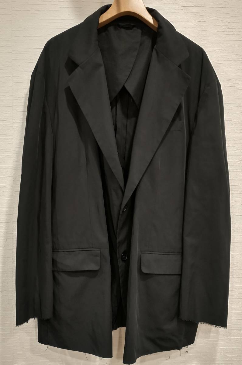 RAF SIMONS 21SS 211-M525 2Bオーバーサイズブラックテーラード 