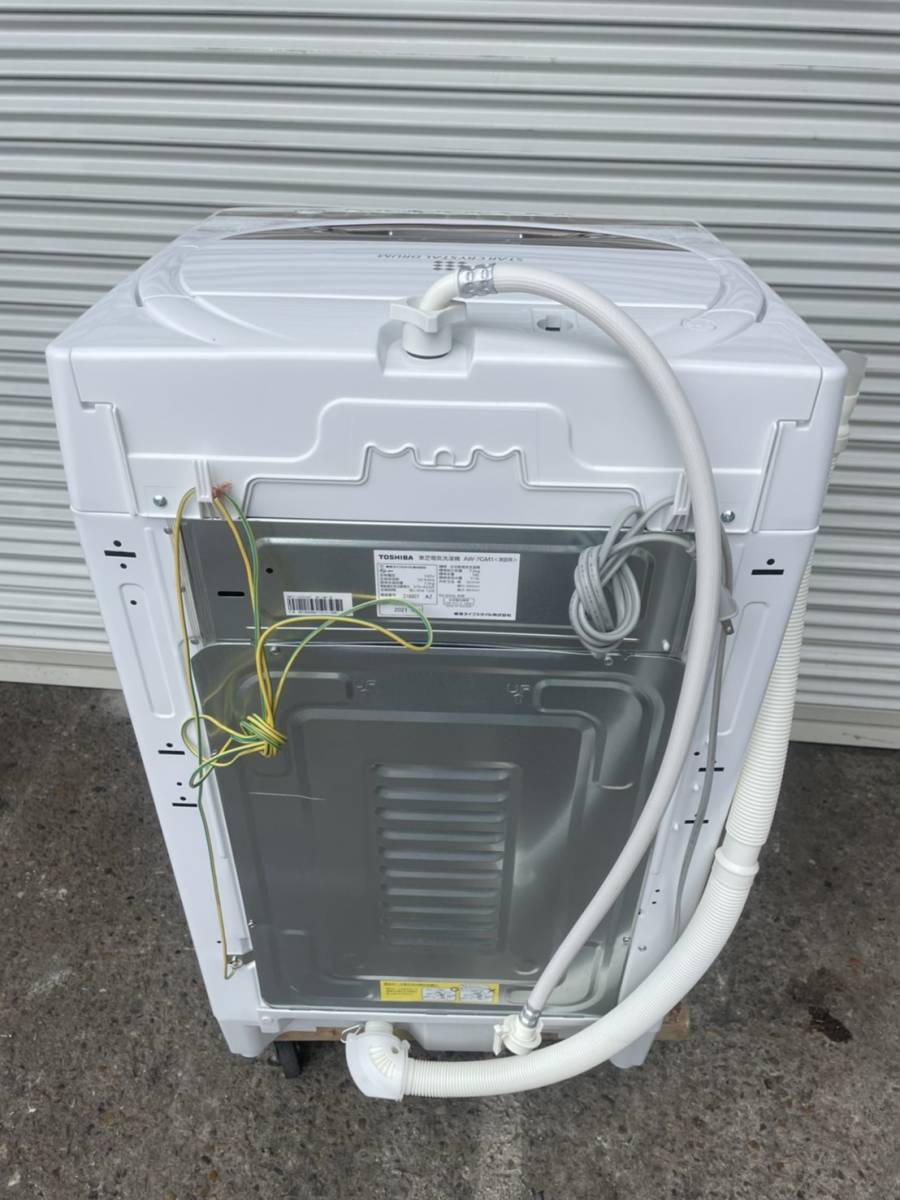 ND29 ○2021年製 TOSHIBA 東芝 電気洗濯機 AW-7GM1 7kg 動作品 中古