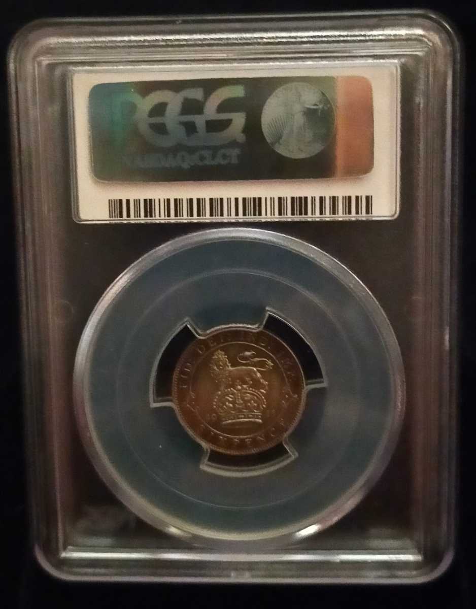 ジョージ5世 イギリス 1911年 5ポンド金貨 銀貨 PF65CAM トーン コイン