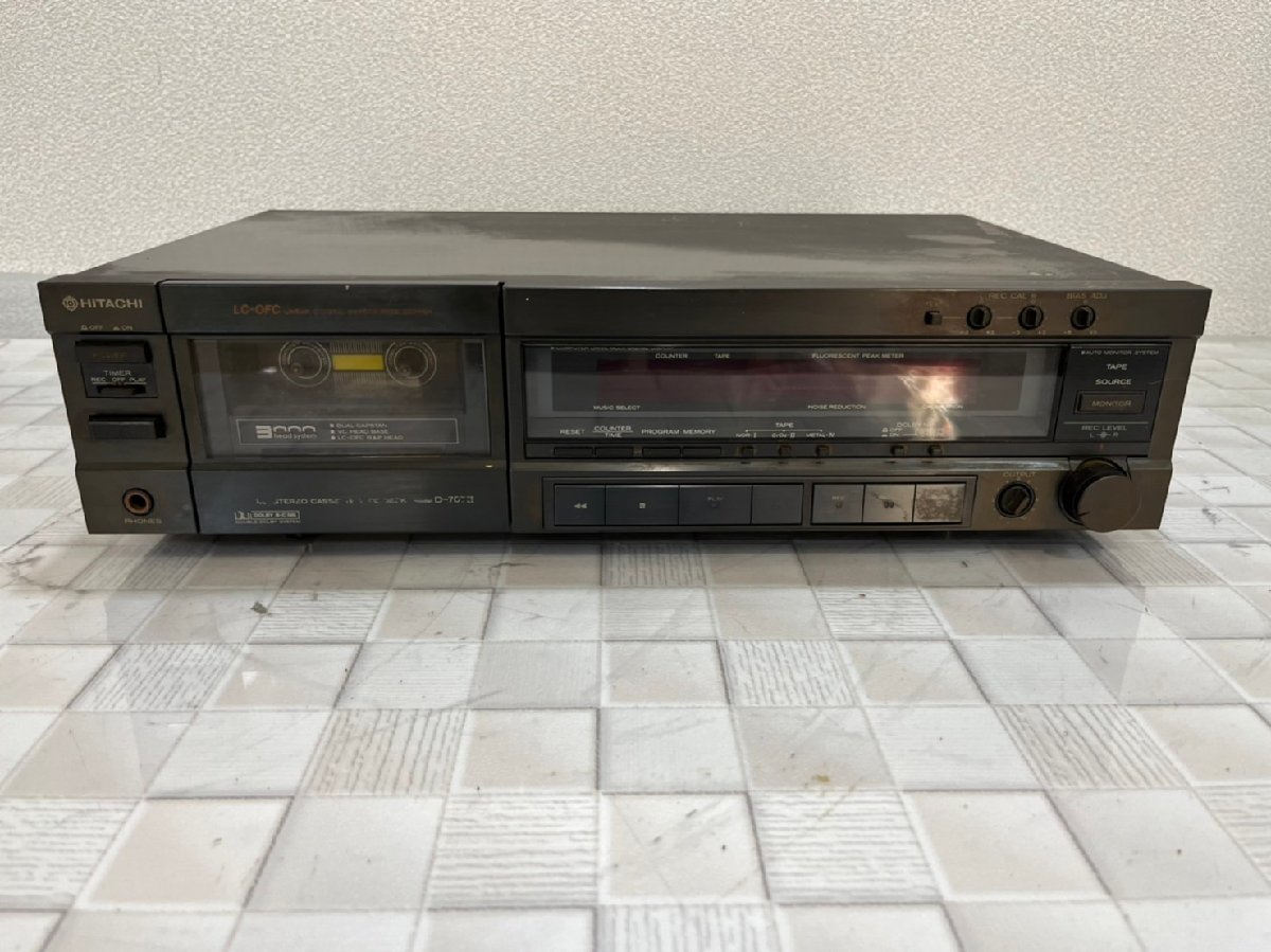 △2199 ジャンク品 オーディオ機器 カセットデッキ HITACHI D-707Ⅱ
