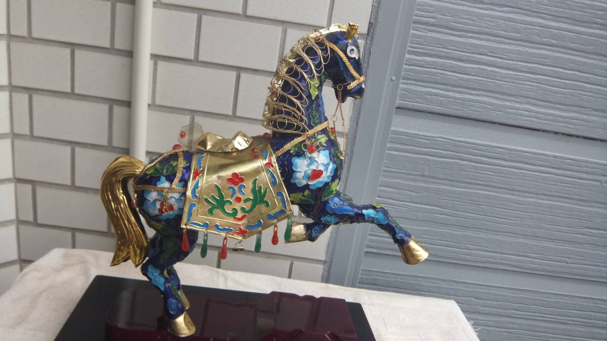 中国工芸 馬 金工細工馬置物 - メルカリ 七宝焼 | Switch .T 七宝焼き