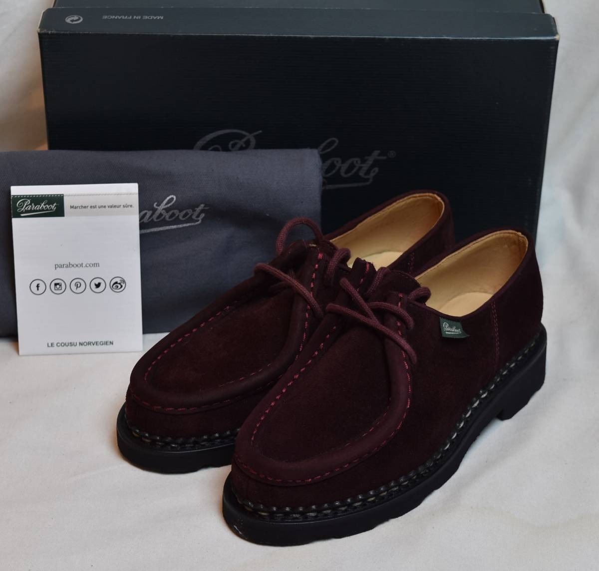 未使用品Paraboot ミカエル アザラシ毛チロリアン （パラブーツ 