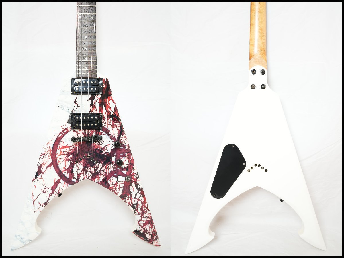 DEAN Michael Amott ギター　ケース付き　変形　フライングV ☆DEAN☆Michael Amott Tyrant X Splatter フライングVタイプ アーチ