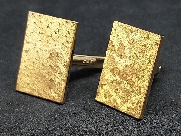 K18 18金 YG カフス スクエア イエローゴールド 金 2.9g 1.8cm 店舗受取可