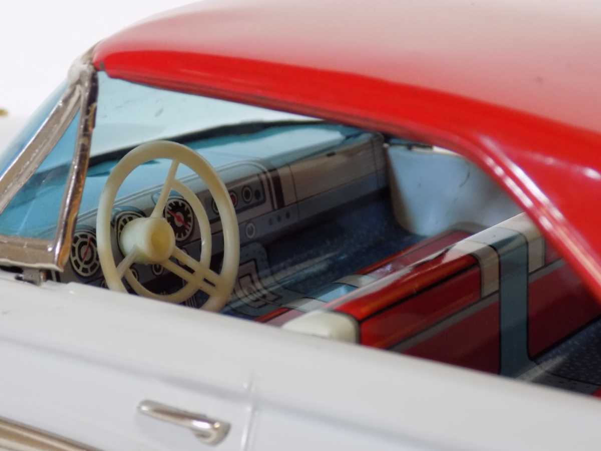 Ford Galaxie 0 Car Friction Toy Vintage 1 Tin Litho In 2 Made | Ichiko Off
