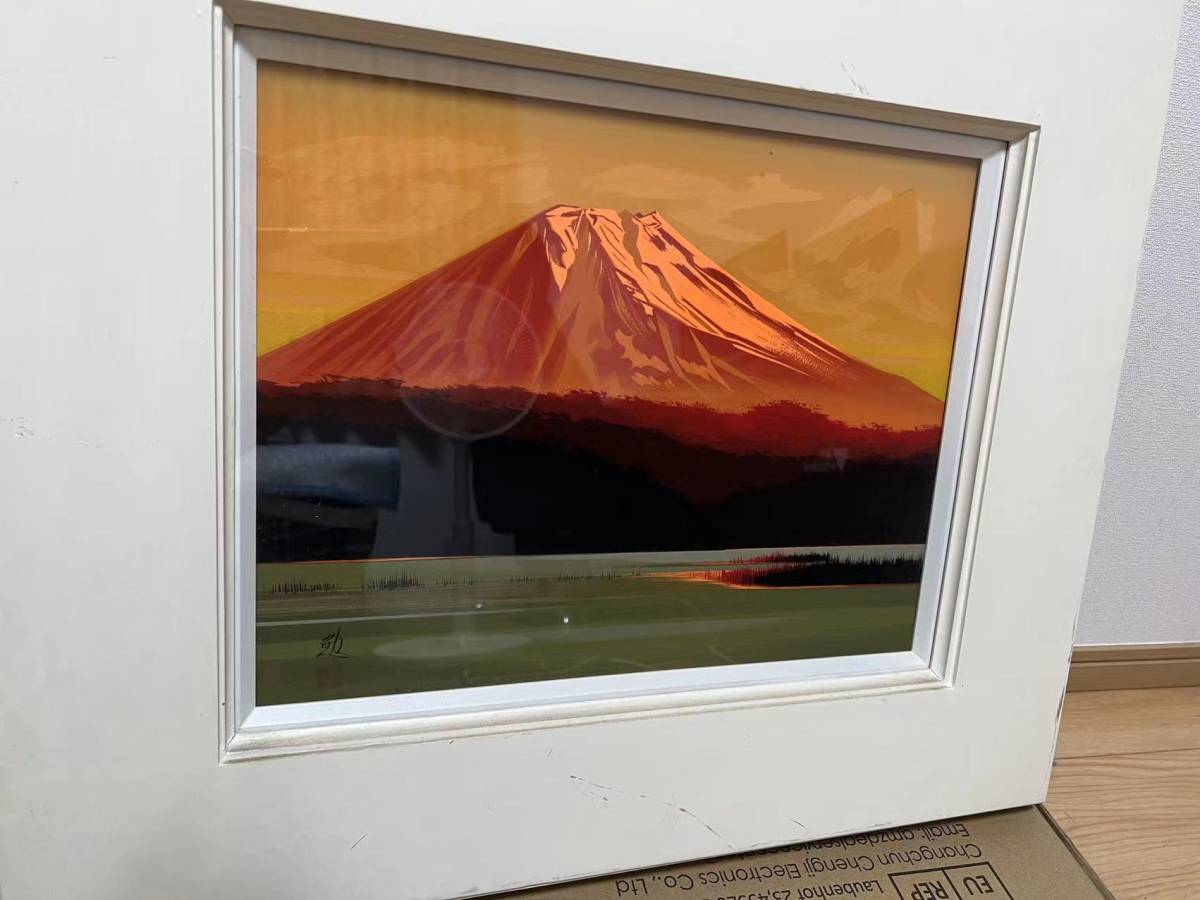 谷崎勉 赤富士 額装 風景画 日本画 富士山 開運 谷崎勉 赤富士 額装 風景画 日本画 富士山 開運 Yahoo!オークション