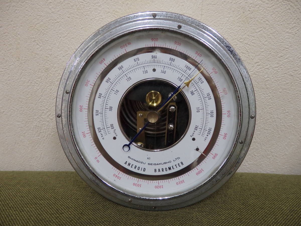 T6-4.9） 島津製作所 ANEROID BAROMETER / アネロイド バロメーター