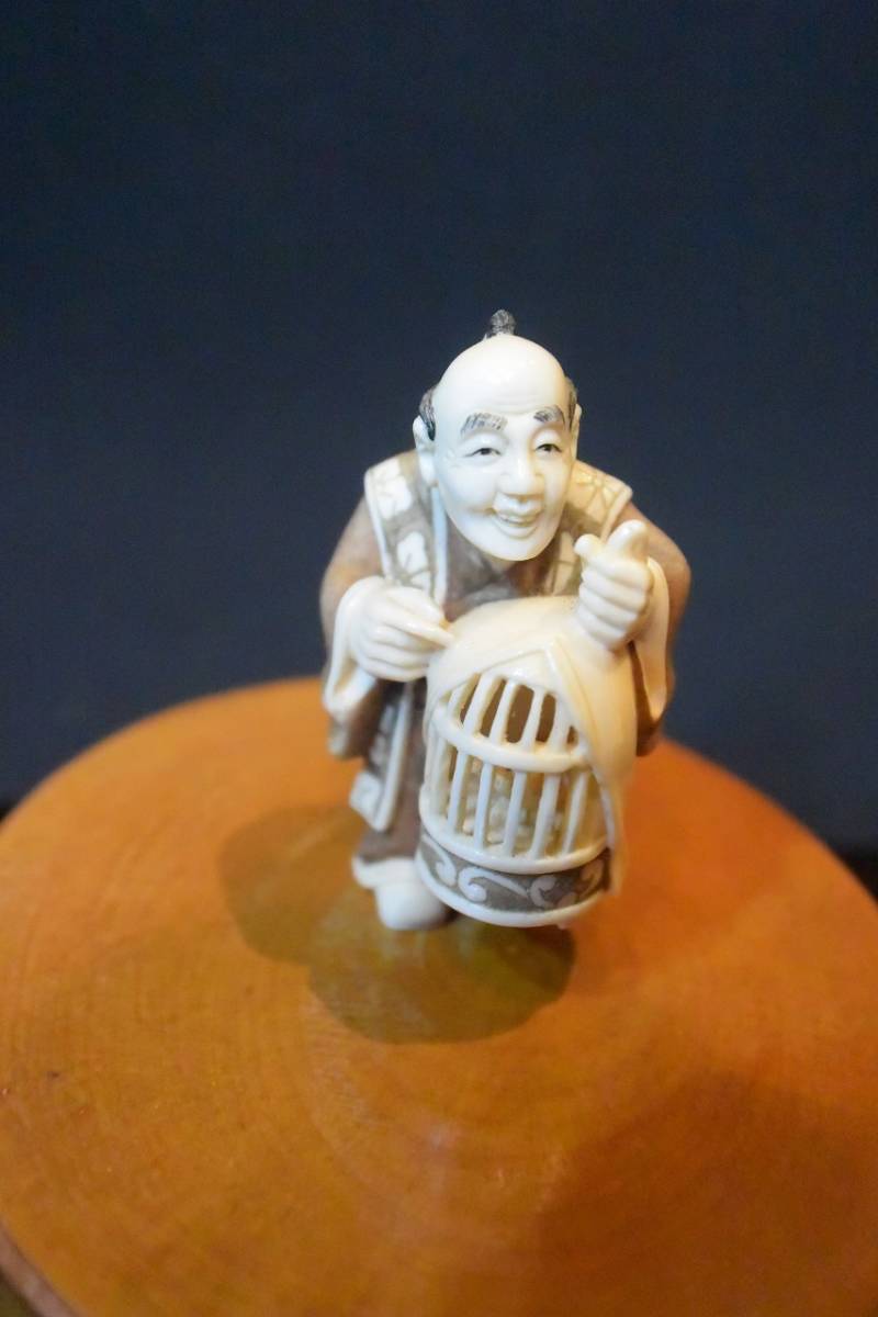 根付 象牙風 マンモス牙 - Yahoo!オークション 古美術 20⁄ 1円〜 東洋彫刻