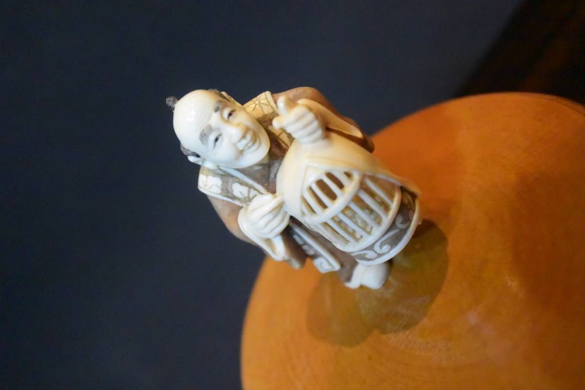 根付 象牙風 マンモス牙 - Yahoo!オークション 古美術 20⁄ 1円〜 東洋彫刻