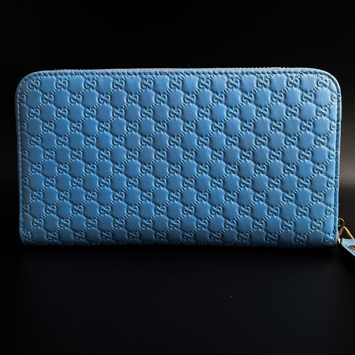 極美品箱つき GUCCI マイクロシマ ラウンドファスナー 長財布 ✨箱あり