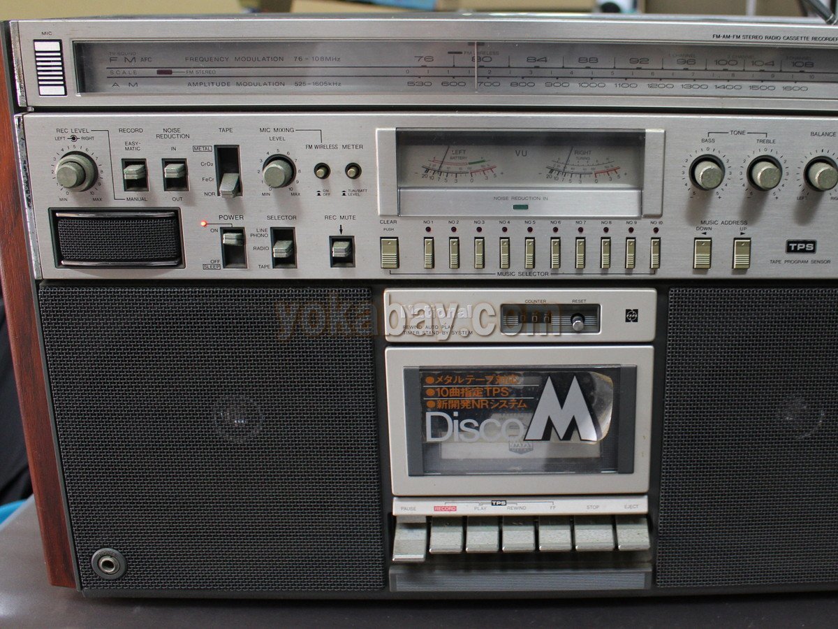 ☆ナショナル FM/AMラジカセ Disco M RX-5700 昭和50年代 ◇ジャンク