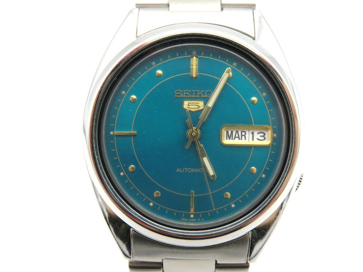 1円 稼働 良品 セイコー 5 7S26-0480 SS AT/自動巻 シルバー文字盤 メンズ