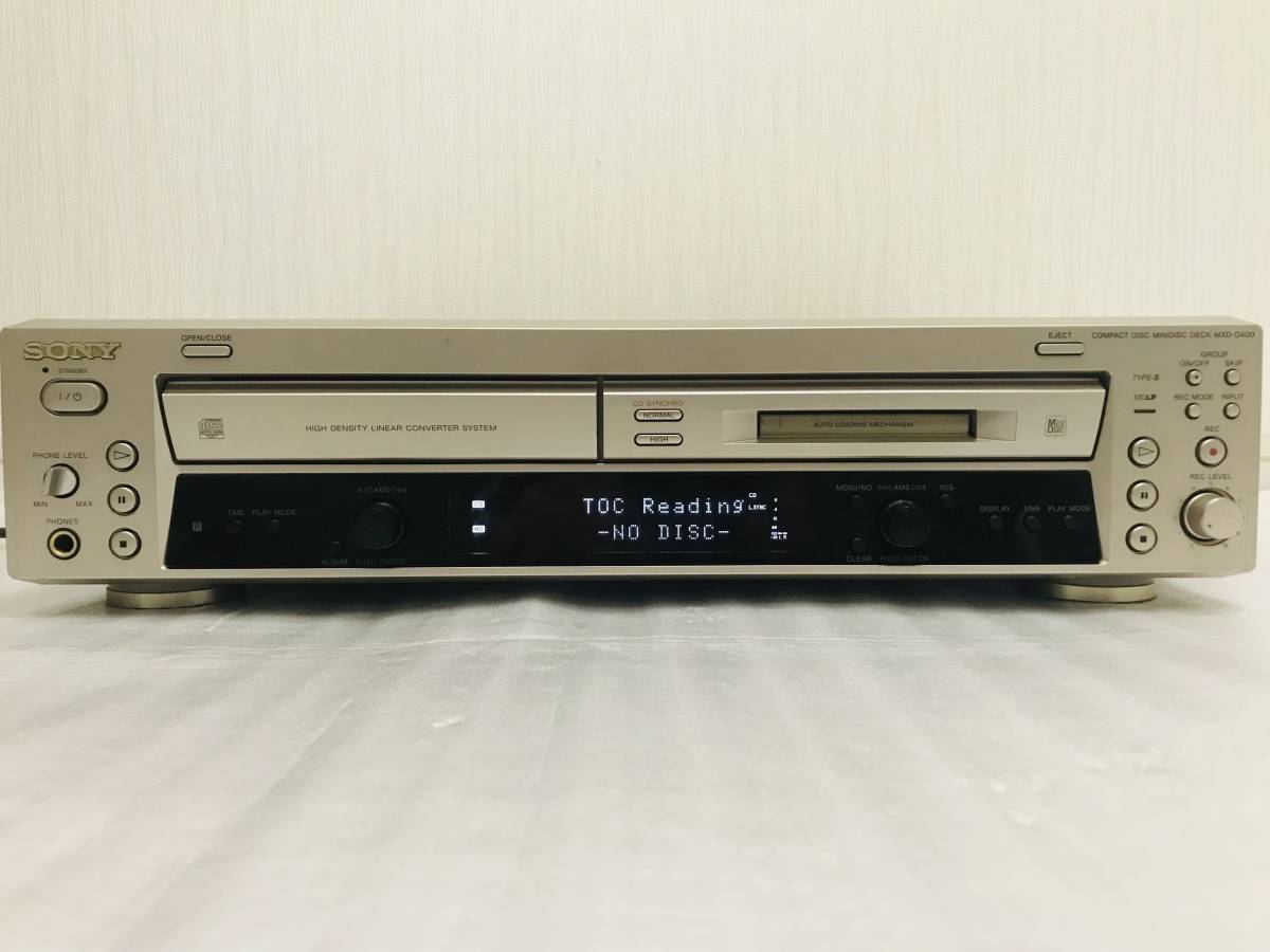 ジャンク SONY MXD-D400 CD/MDレコーダー デッキ ソニー 名
