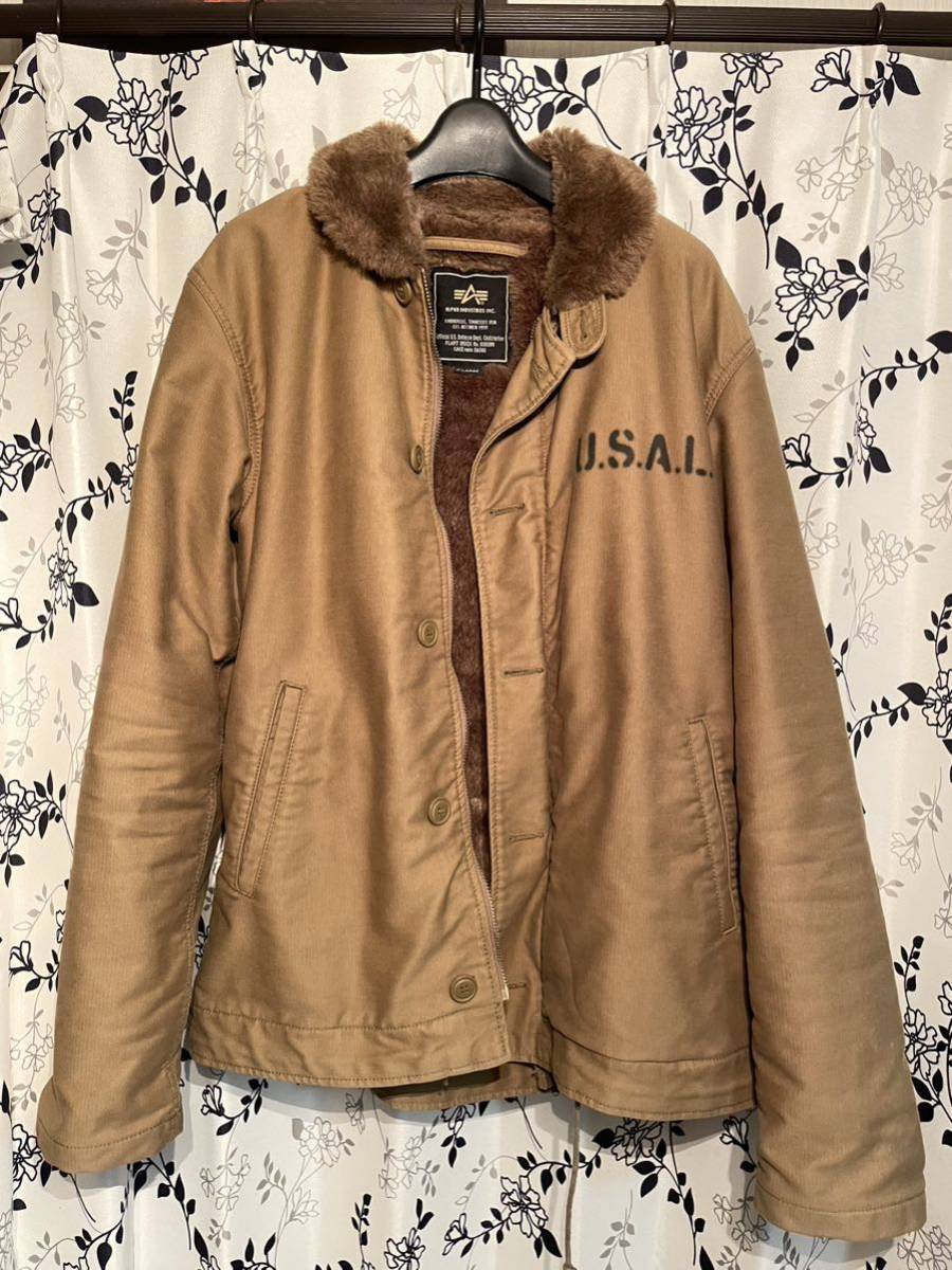 ALPHA INDUSTRIES◆N-1/デッキジャケット XL /キャメル