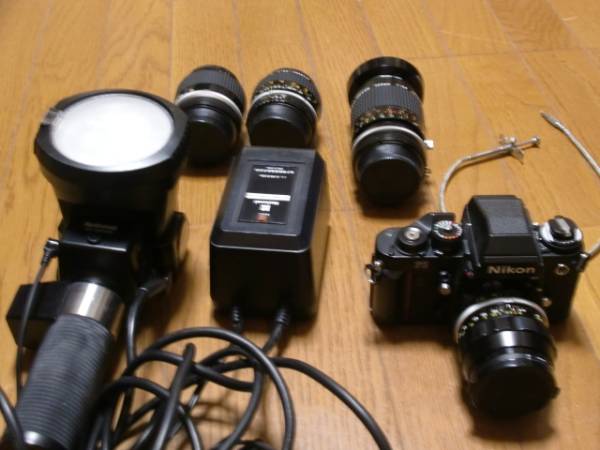 Nikon ニコン FE ブラック ＋（レンズ•ストロボ） NIKON一眼レフ レンズ ストロボ付き ご閲覧いただきありがとうござい