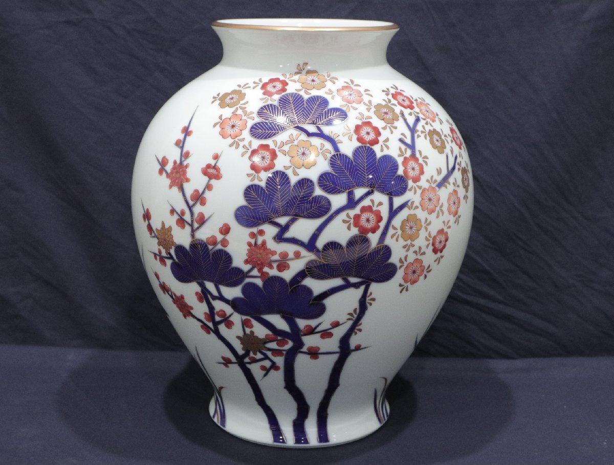 美品　香蘭社製　古伊万里四季 花瓶 香蘭社「古伊万里四季 花瓶」 【公式通販】