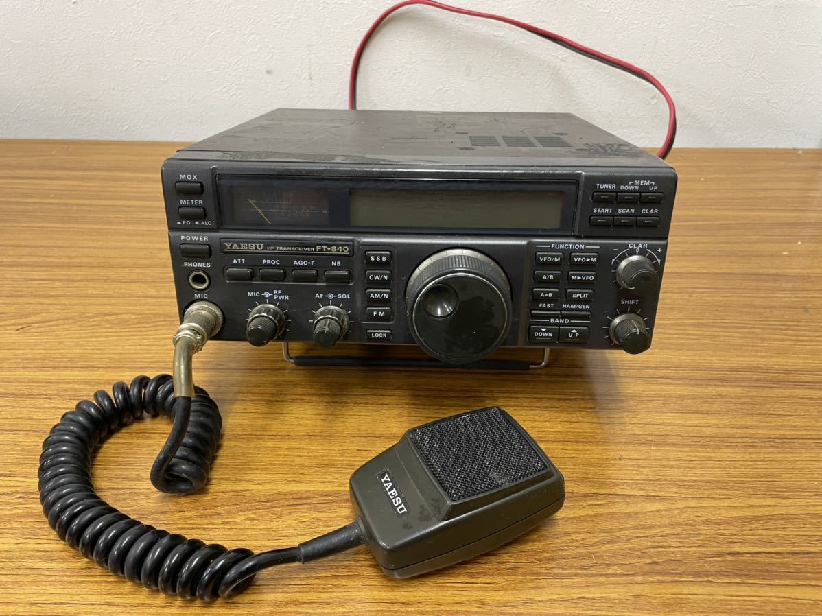 c& YAESU 八重洲 型式FT-840 HFトランシーバー マイク付き 無線機 動作