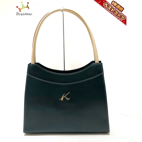 【新作，正規品】 キタムラ Kitamura K2 トートバッグ - レザー ブルーグリーン&times;ベージュ バッグ(かばん、バッグ)｜売買されたオークション情報、yahooの商品情報をアーカイブ公開 - オークファン かばん、バッグ