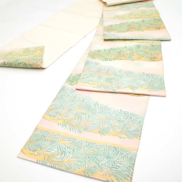 すごい値！本袋帯 京都 西陣 川島織物 上質 金糸 ぼかし地 松 袋帯  