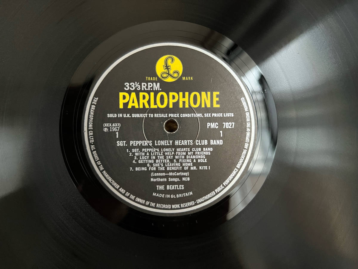 ☆超レア・Patents pending 赤修正ジャケ ☆ UK Mono SGT PEPPERS 美盤