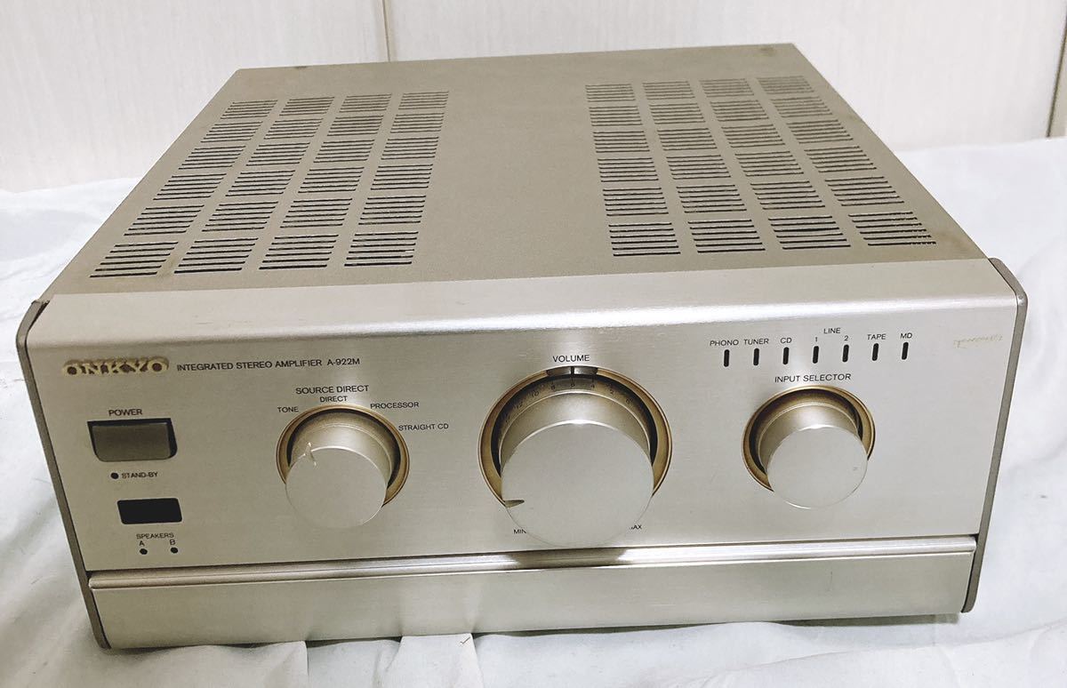 ONKYO オンキョー ステレオアンプ A-922M 【現状品】【音出し確認済み