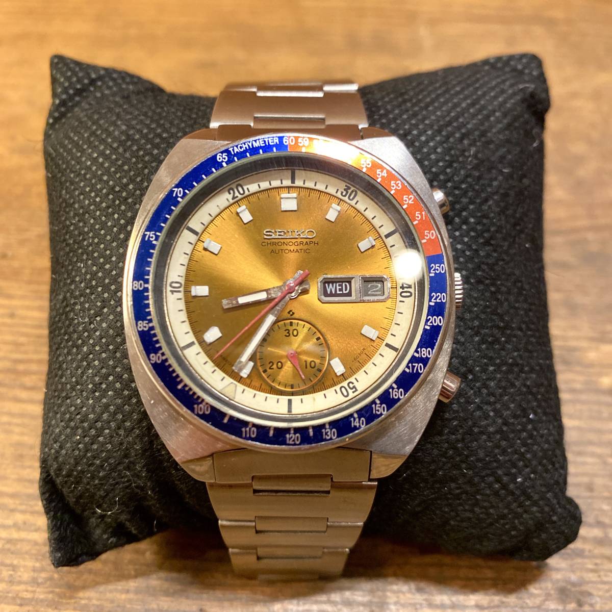 美品】セイコー5スポーツ スピードタイマー ペプシ 6139-6002 クロノ 