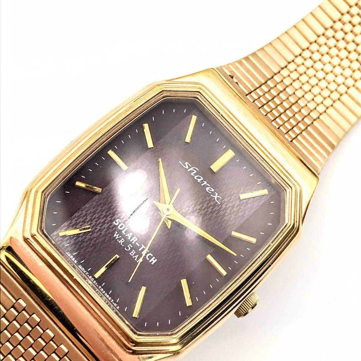 や[KuY664] 1円スタート！ CITIZEN sharex SOLAR-TECH ソーラー E031 