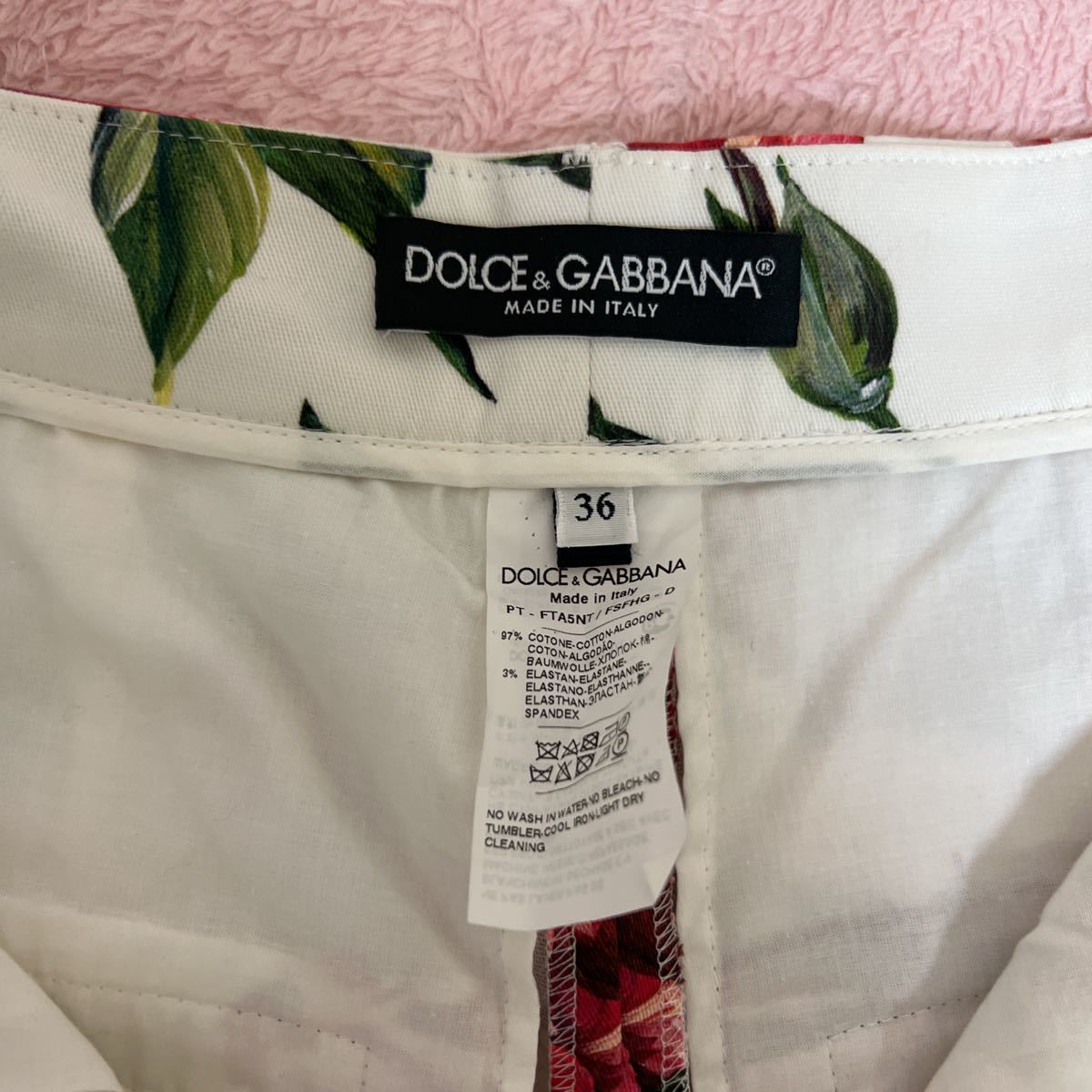 極美品】DOLCE&GABBANA ドルチェ&ガッバーナ ワイドパンツ 花柄 バラ 