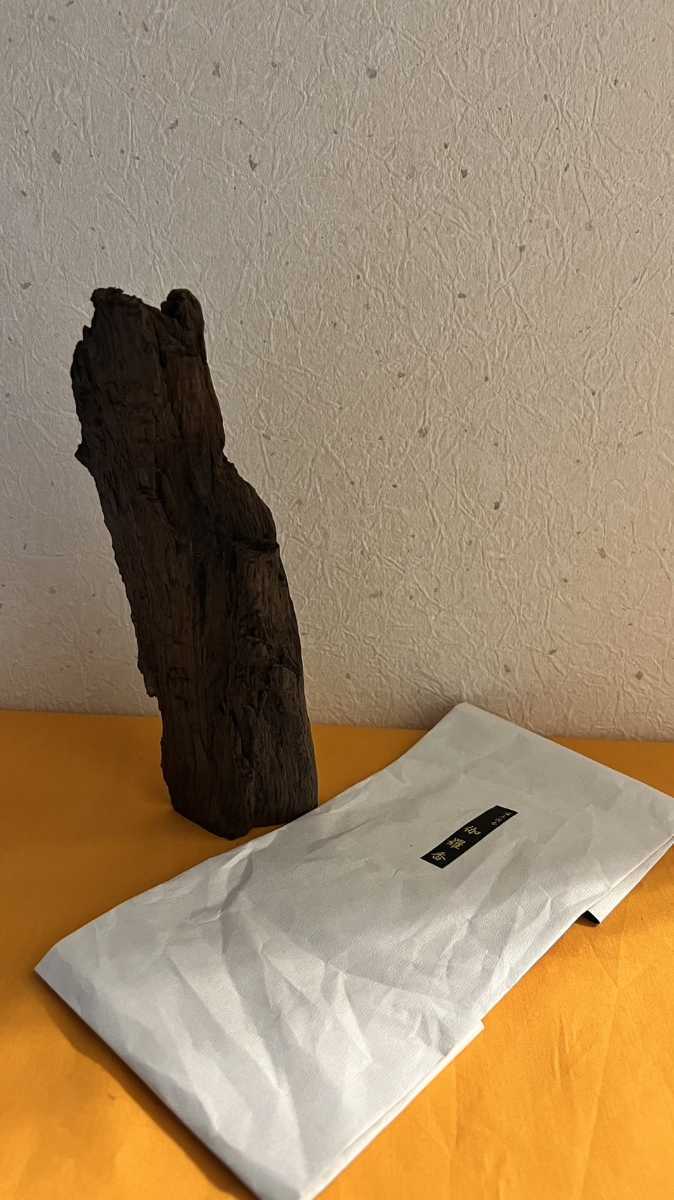 香道家収蔵品【頂上沈香 伽羅香】157g タトウ紙 香木 沈香 寺院 塗香