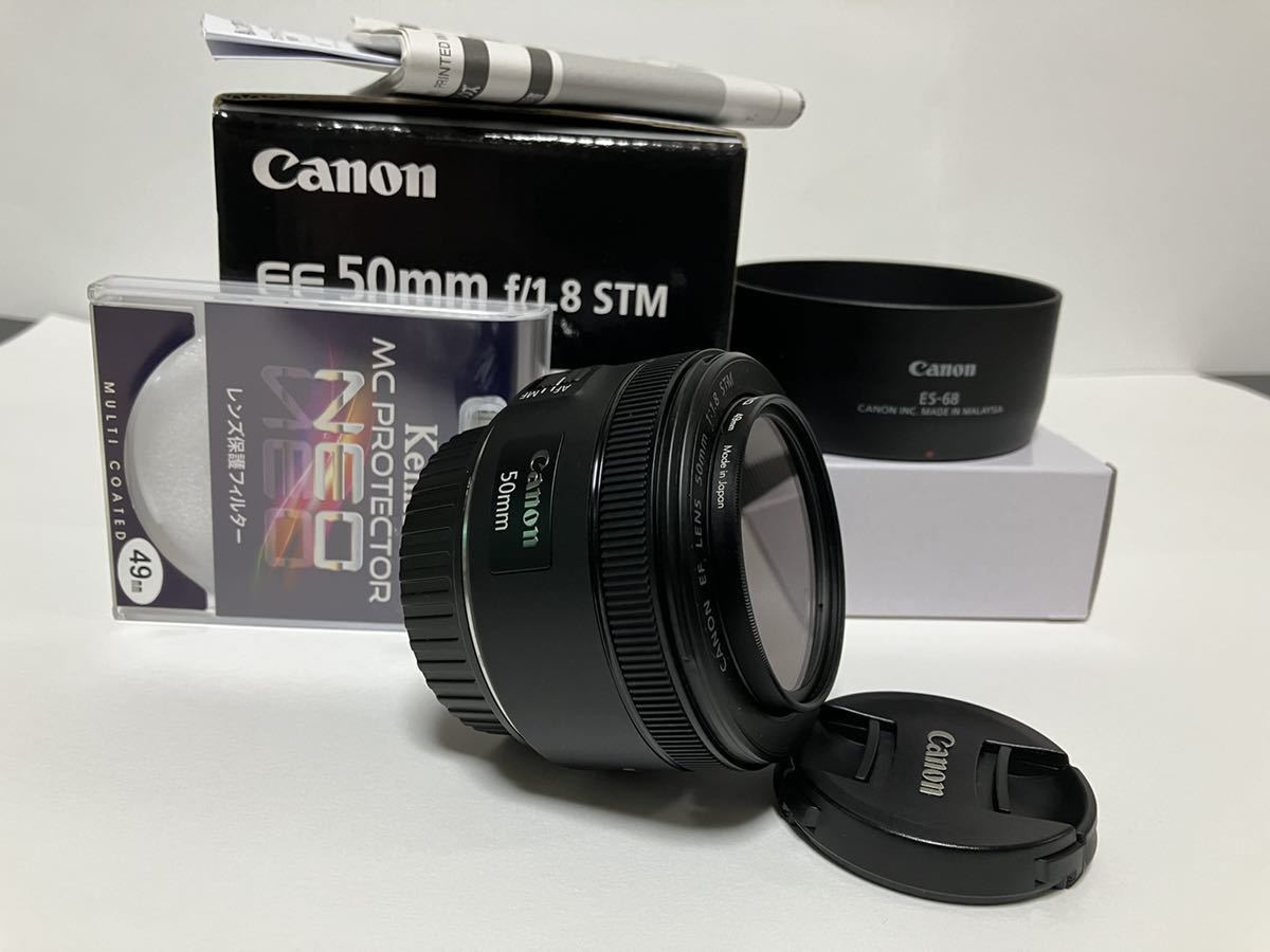 キヤノン　ＥＦ-50㎜ｆ/1.8 STM　フード　フィルター付き