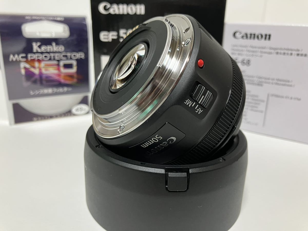 キヤノン EF-50㎜f/1.8 STM フード フィルター付き 【公式通販】
