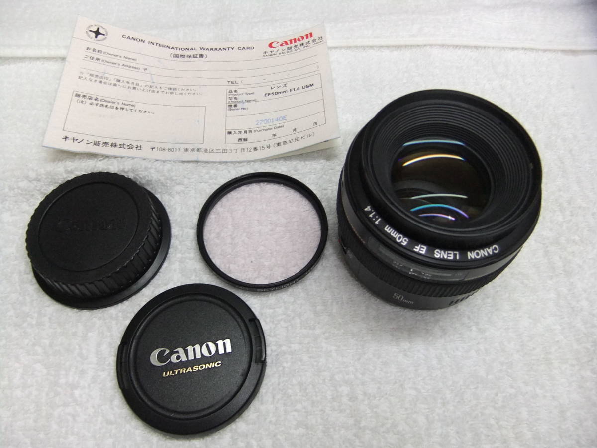  キヤノン CANON EF 50mm F1.4 USM カビあり フィルター付(キヤノン)｜売買されたオークション情報、yahooの商品情報をアーカイブ公開 - オークファン キヤノン
