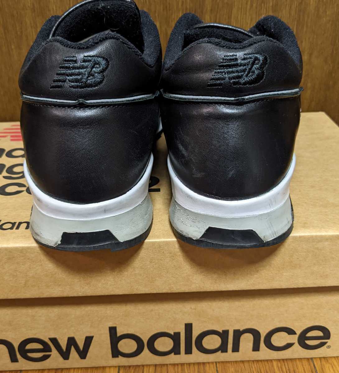 レア！英国製】ニューバランス New Balance M1500 BK 27.5cm レザー 黒 